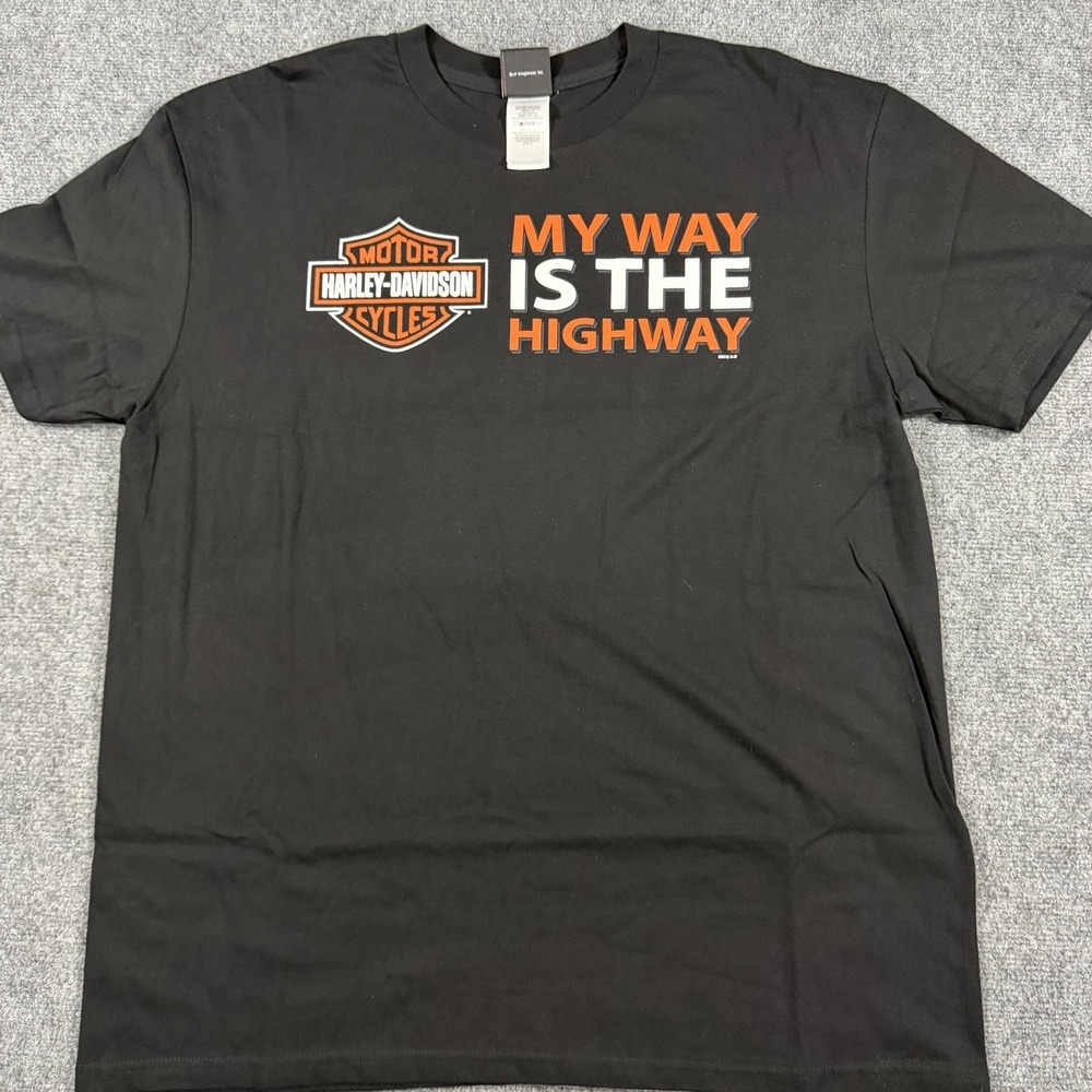 Harley Davidson T Shirt Mens XL Black My Way Is The Highway Jacksonville Florida
